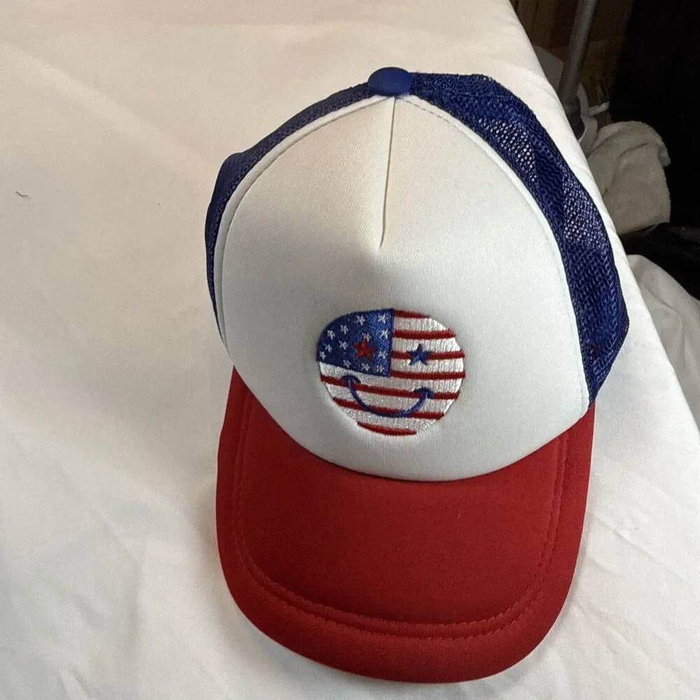 SHEIN Hat Red White And Blue American Flag NWOT - Picture 8 of 8